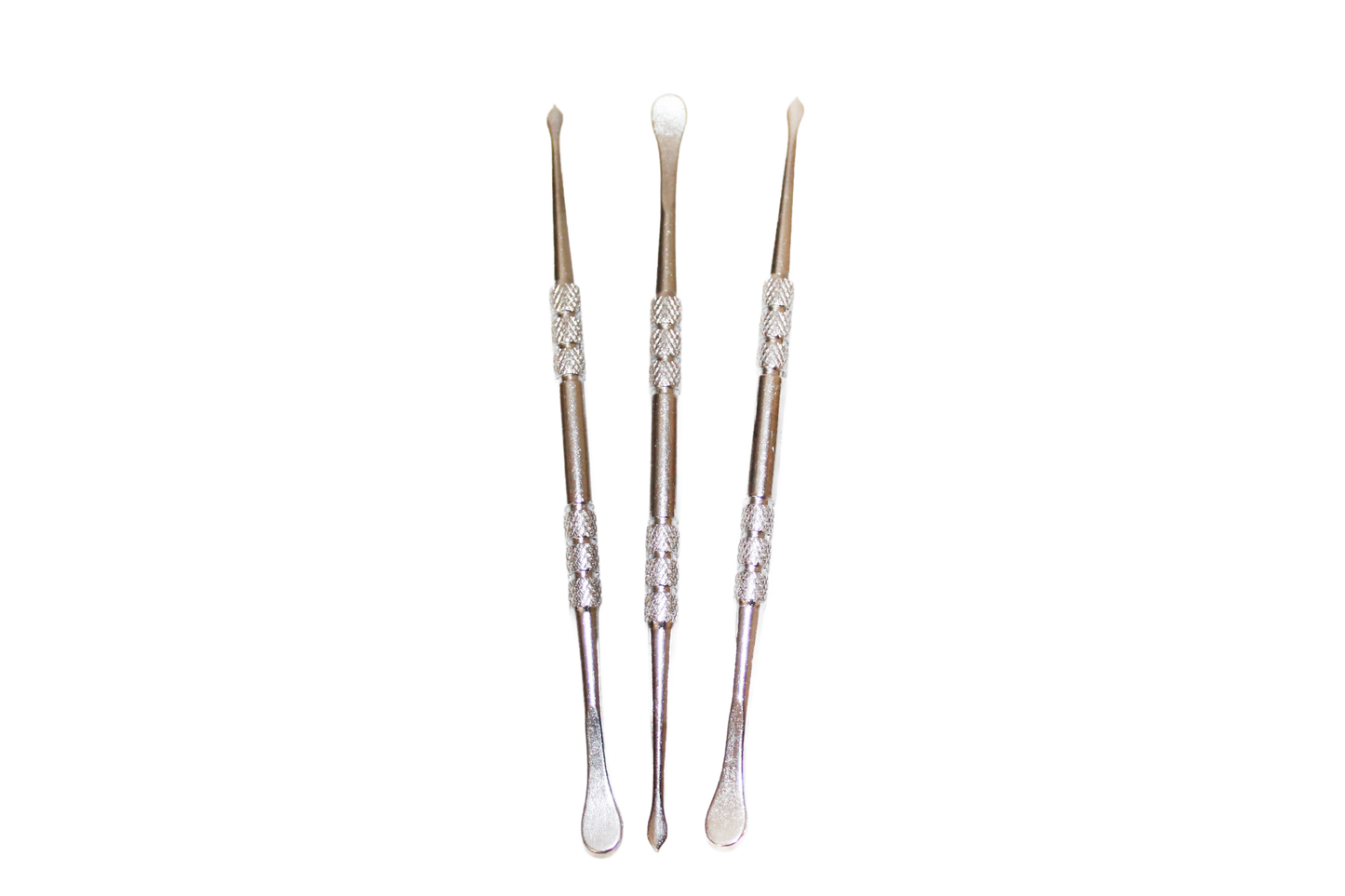 The Dab Pick is made of stainless steel and has a double-sided design.