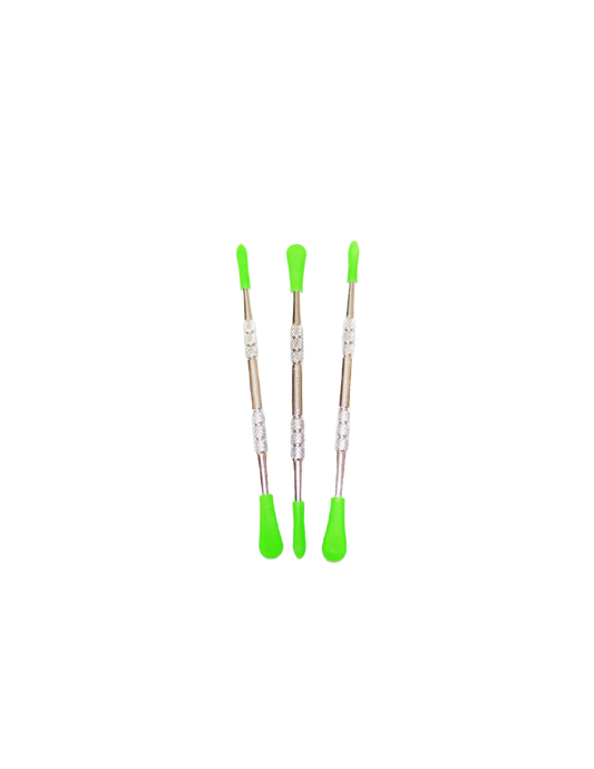 3 Piece Wax Carving Dab Tools are made of stainless steel! Our set includes a 3pc double-sided Dab Picks for easy application of concentrates. Get yours today!