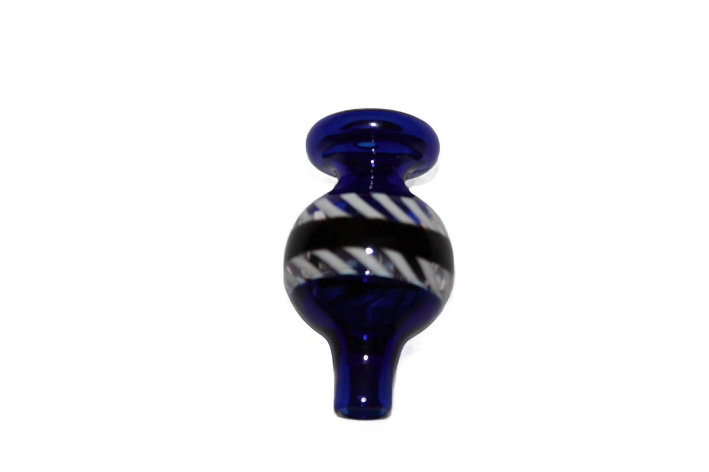 The 24K Magic Quartz Banger includes a blue and white carb cap