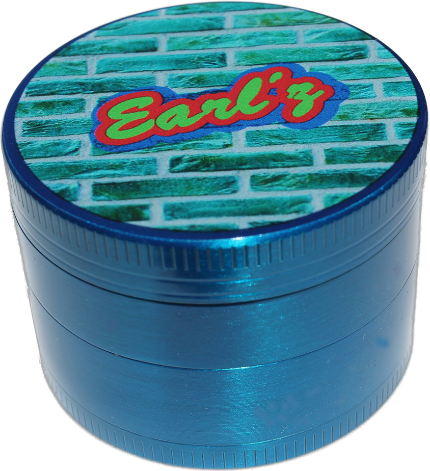 Earl'z 50 mm 4 Piece Grinder with Scraper is the perfect size for grinding your herbs. It's made of durable metal and comes with a handy scraper.