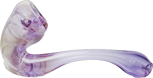 This lavender with white swirl pipe is a favorite option for women. It's a beautiful pipe that's both functional and stylish.