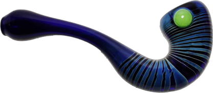 This Blue Fumed Glass Sherlock Pipe is made from thick, high-quality glass, which makes it resistant and durable.