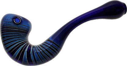 This Blue Fumed Glass Sherlock Pipe is made from thick, high-quality glass, which makes it resistant and durable.