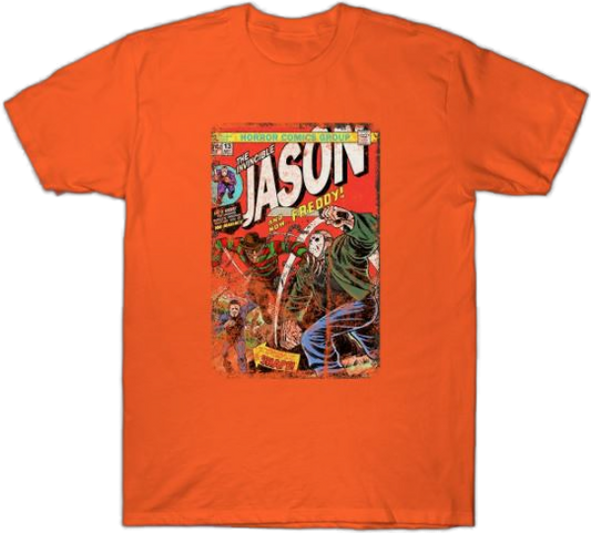 The Invincible Jason Vs Freddy / Men's T-Shirt is a great shirt for fans of horror movies. It's made of soft cotton and has a comfortable fit.