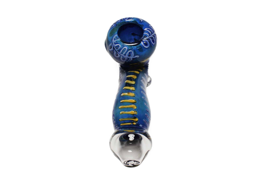 5" MEDICINE MAN Sherlock Thick Glass Smoking Pipe.