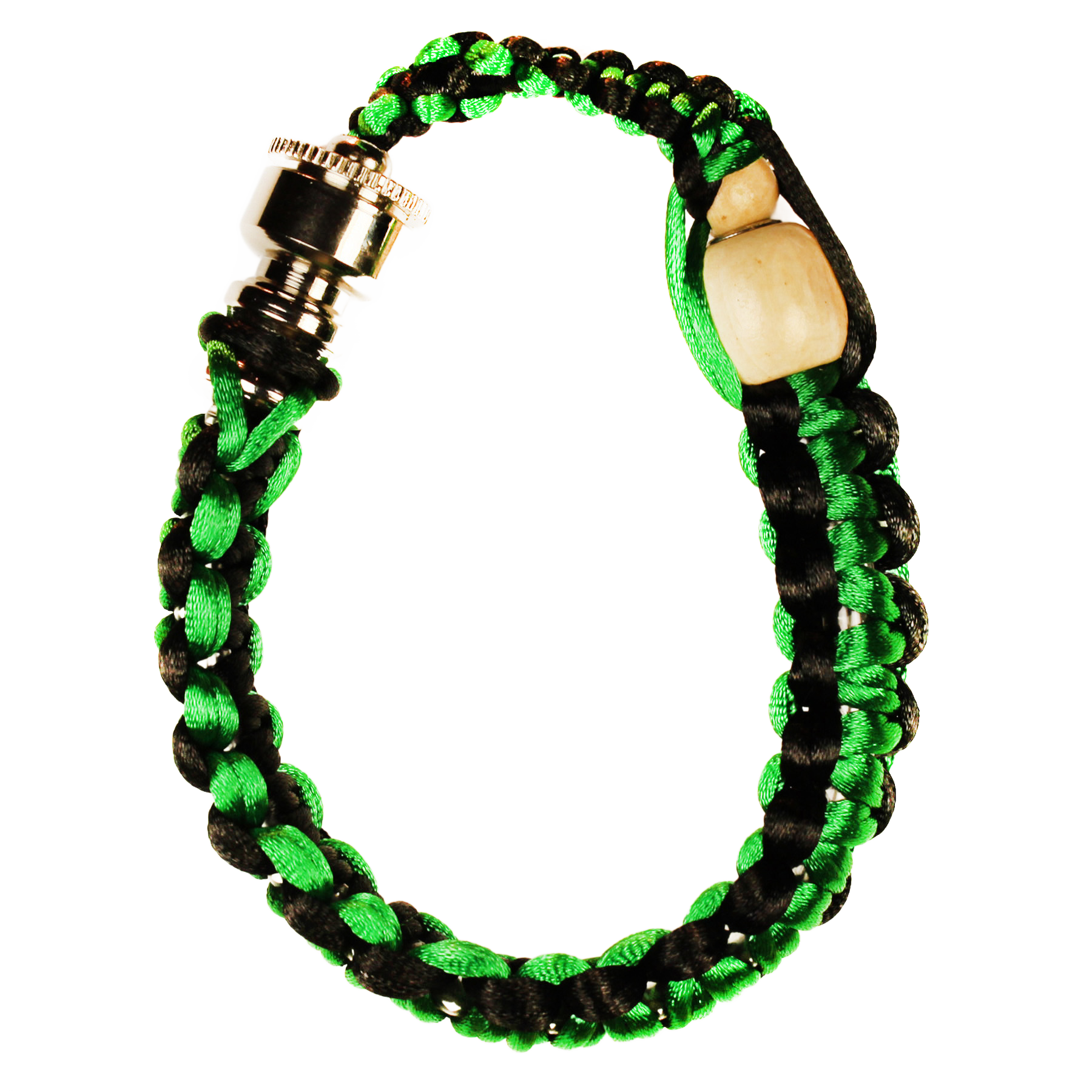 This Black and Green Bracelet Black and Green Bracelet Pipe is perfect for your backpack or bike. It has a 10" cord.