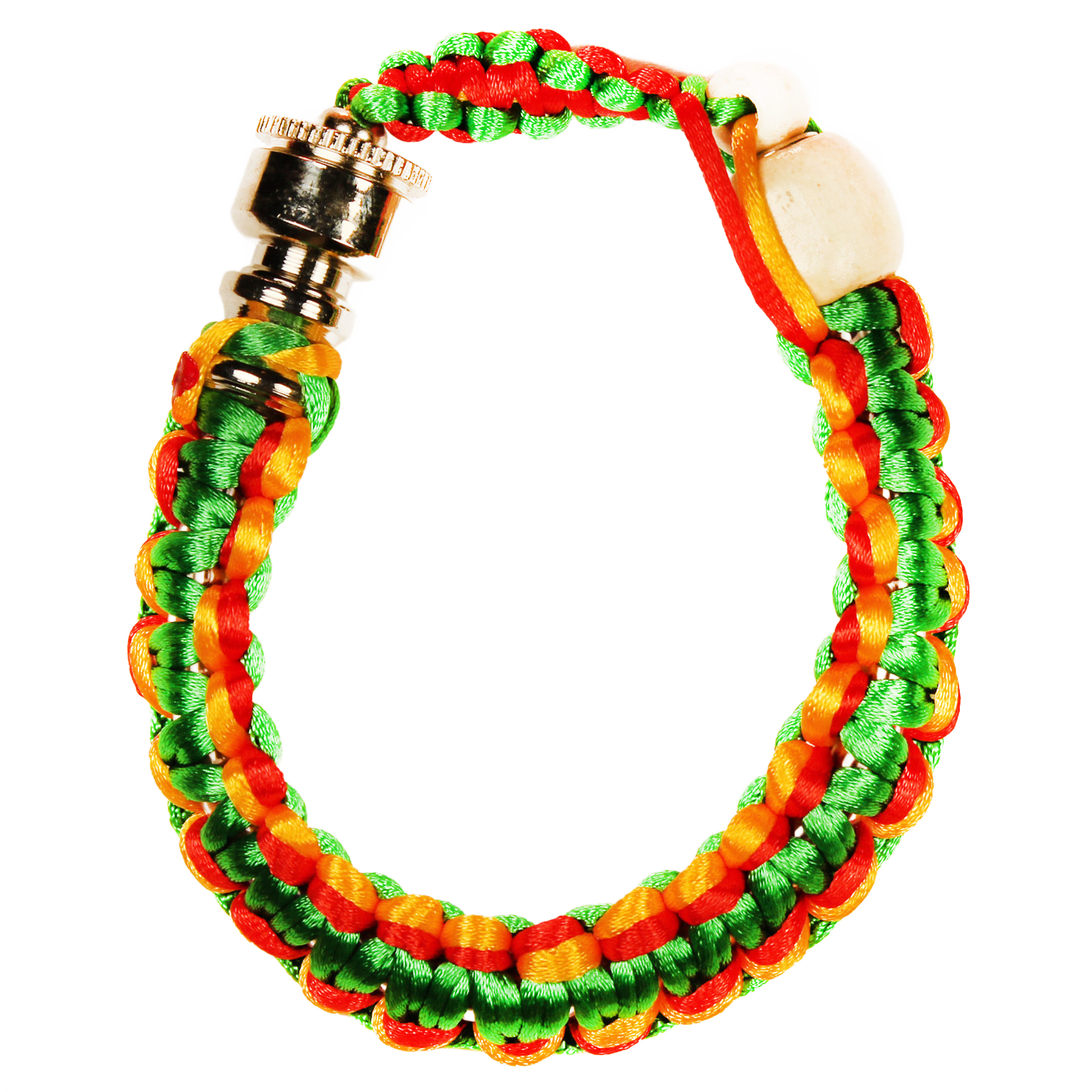 This Rasta Bracelet Black and Green Bracelet Pipe is perfect for your backpack or bike. It has a 10" cord.