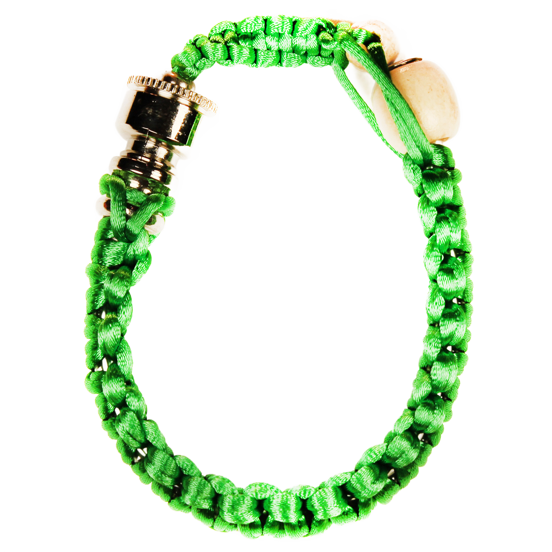 This Green Bracelet Pipe is perfect for your backpack or bike. It has a 10" cord.