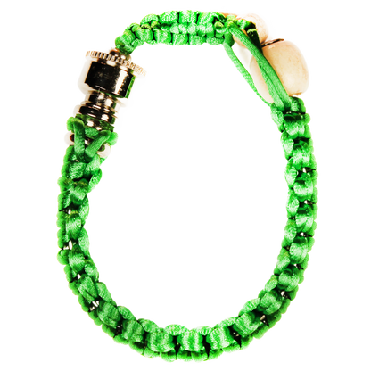 This Green Bracelet Pipe is perfect for your backpack or bike. It has a 10" cord.