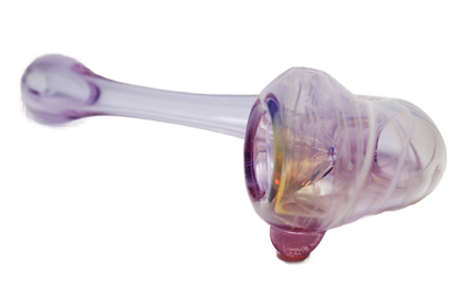 This lavender with white swirl pipe is a favorite option for women. It's a beautiful pipe that's both functional and stylish.