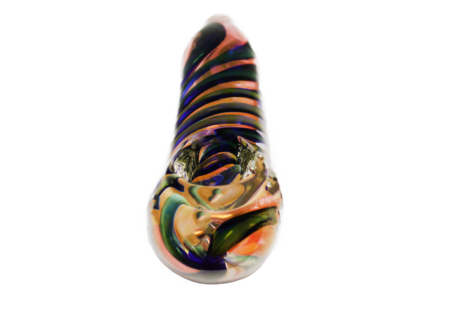 This multi color swirl glass smoking pipe is a one-of-a-kind work of art. It's a high quality collectible glass pipe.