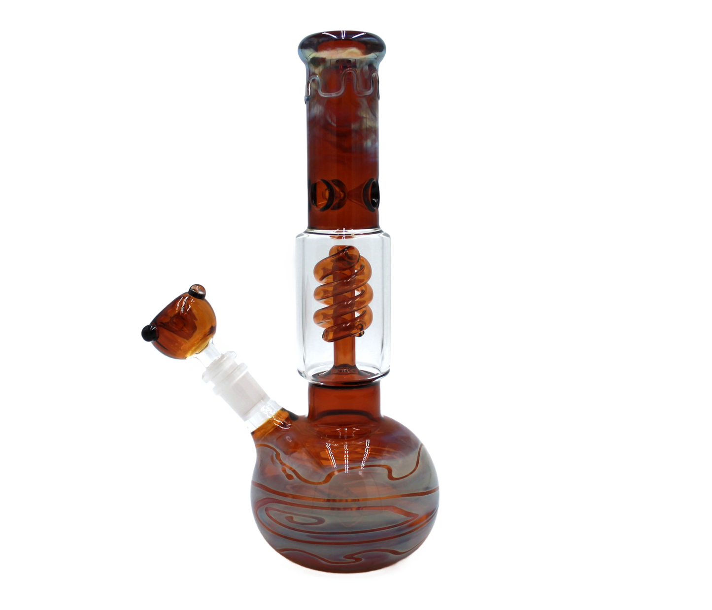 The Desert Storm Water Pipe has an ice catcher and a percolator, which makes for a smooth smoking experience. It's made of high-quality thick glass, and comes in three pieces.