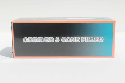 This herb grinder and cone filler makes it easy to fill your cones. Just push the button on the bottom to lift the cone for easy retrieval.